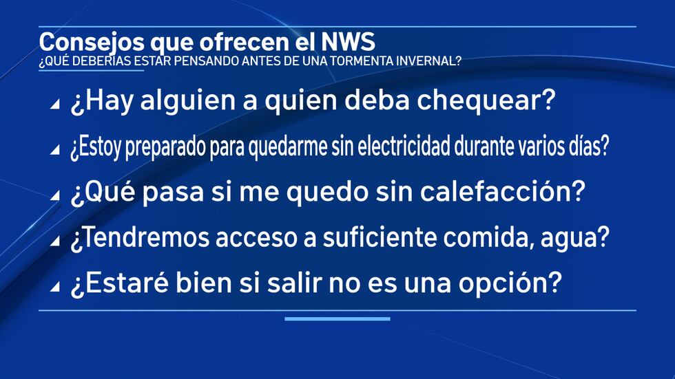 Consejos del Servicio Meteorológico Nacional.