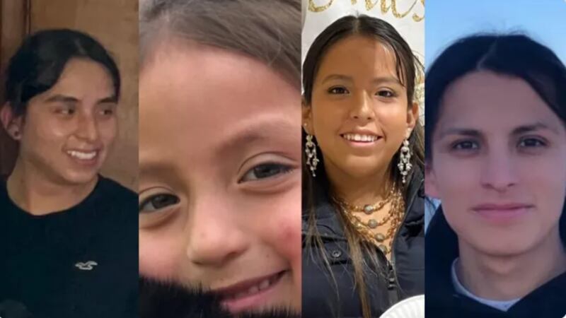 Los cuatro hermanos González tenían edades de entre 9 a 25 años.