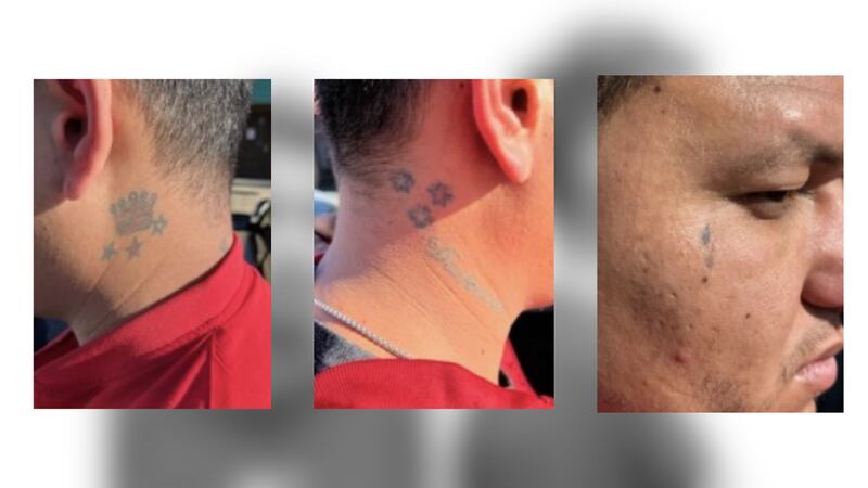 Diego Ibarra tiene un tatuaje de corona de cinco puntas en el lado izquierdo de su cuello, un...