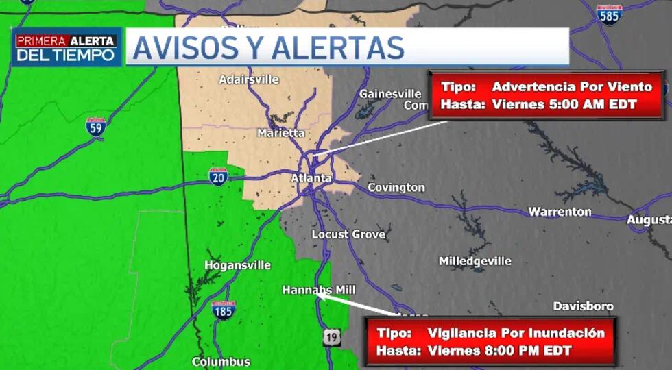 Las bandas de Francine impactan Georgia, emiten alertas por vientos e inundaciones